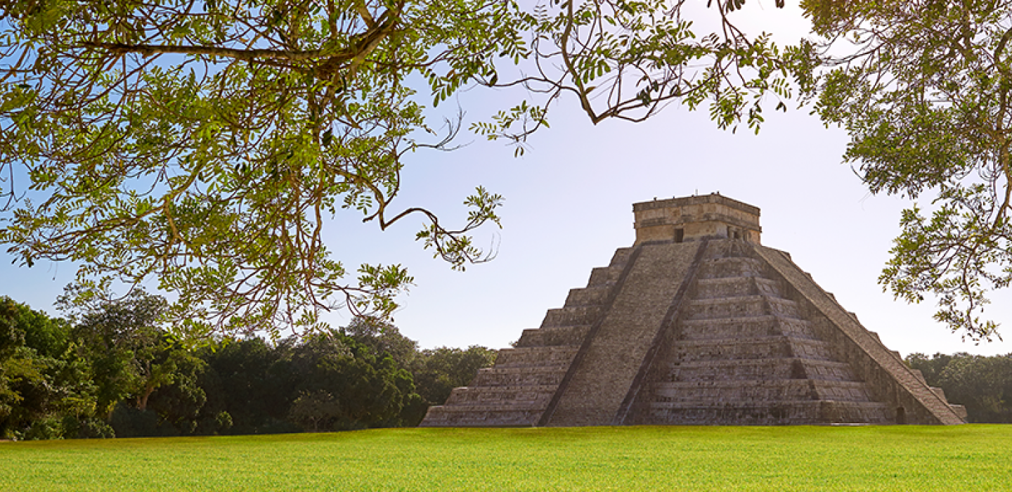 The Chichen Itza, a large pre-Columbian city built by the Maya people of the Terminal Classic period. 